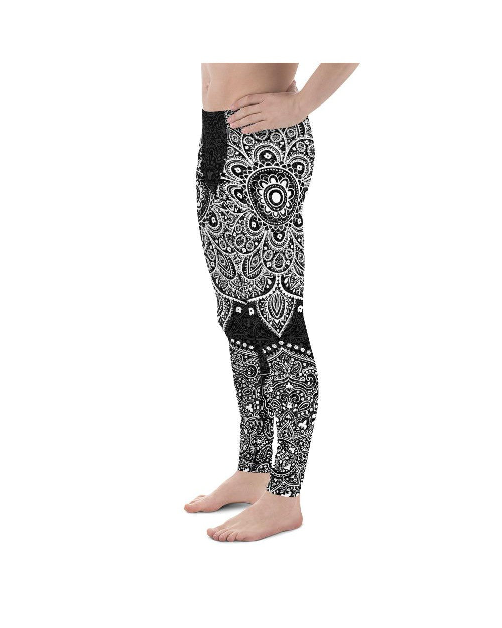 B&W Mandala Meggings Gearbunch Men's Leggings