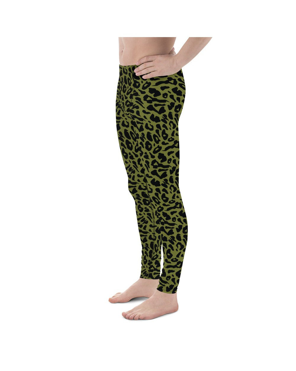 Olive Green Leopard Skin Meggings