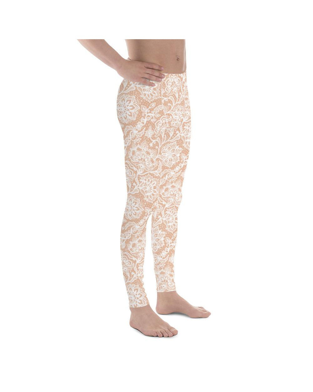 White Faux Lace Meggings Gearbunch Mens Leggings