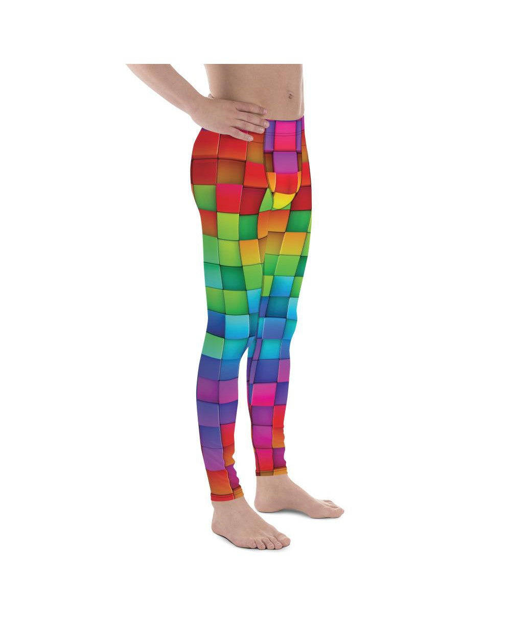 Rainbow Blocks Meggings Gearbunch Men's Leggings