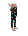 Mens Leggings Workout Christmas Lights Meggings Black | Gearbunch.com