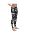 Mens Leggings B&W Ugly Christmas Meggings Black/White | Gearbunch.com