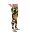 Mens Leggings Workout Fall Floral Meggings Brown/Green | Gearbunch.com