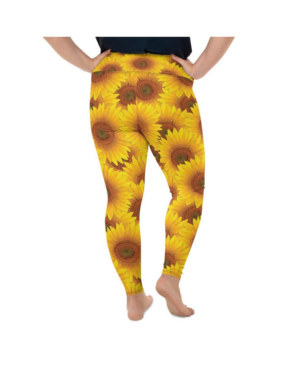 Sunflower Plus Size Leggings Gearbunch