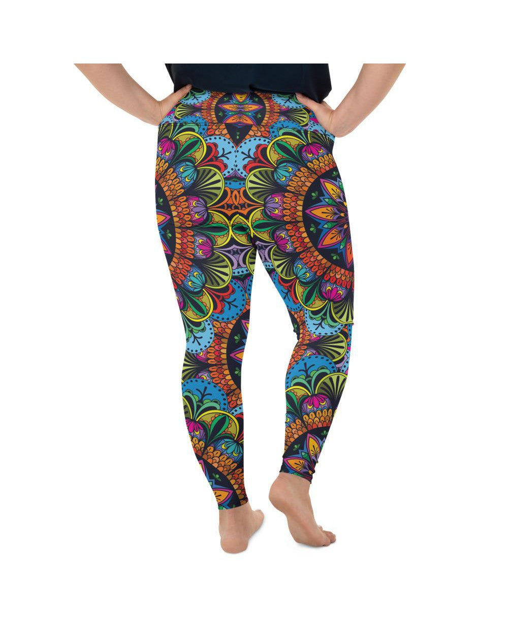 Womens Plus Size Colorful Mandala Red/Blue/Yellow | Gearbunch.com