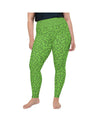 Green Black Line Plus Size Leggings Gearbunch