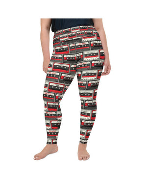 Retro Cassette Tapes Plus Size Leggings Gearbunch