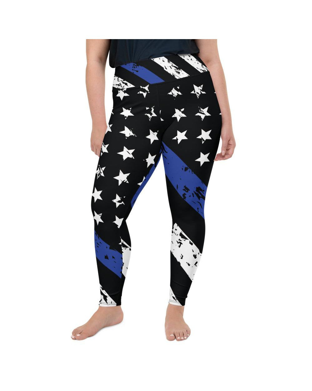 Thin Blue Line Plus Size Leggings Gearbunch