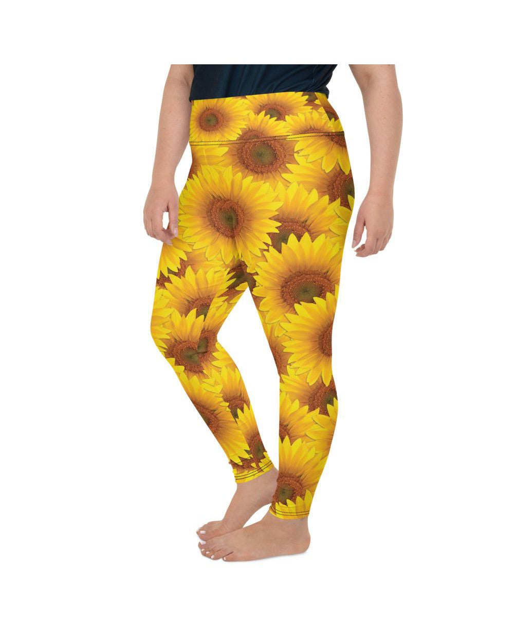 Sunflower Plus Size Leggings Gearbunch