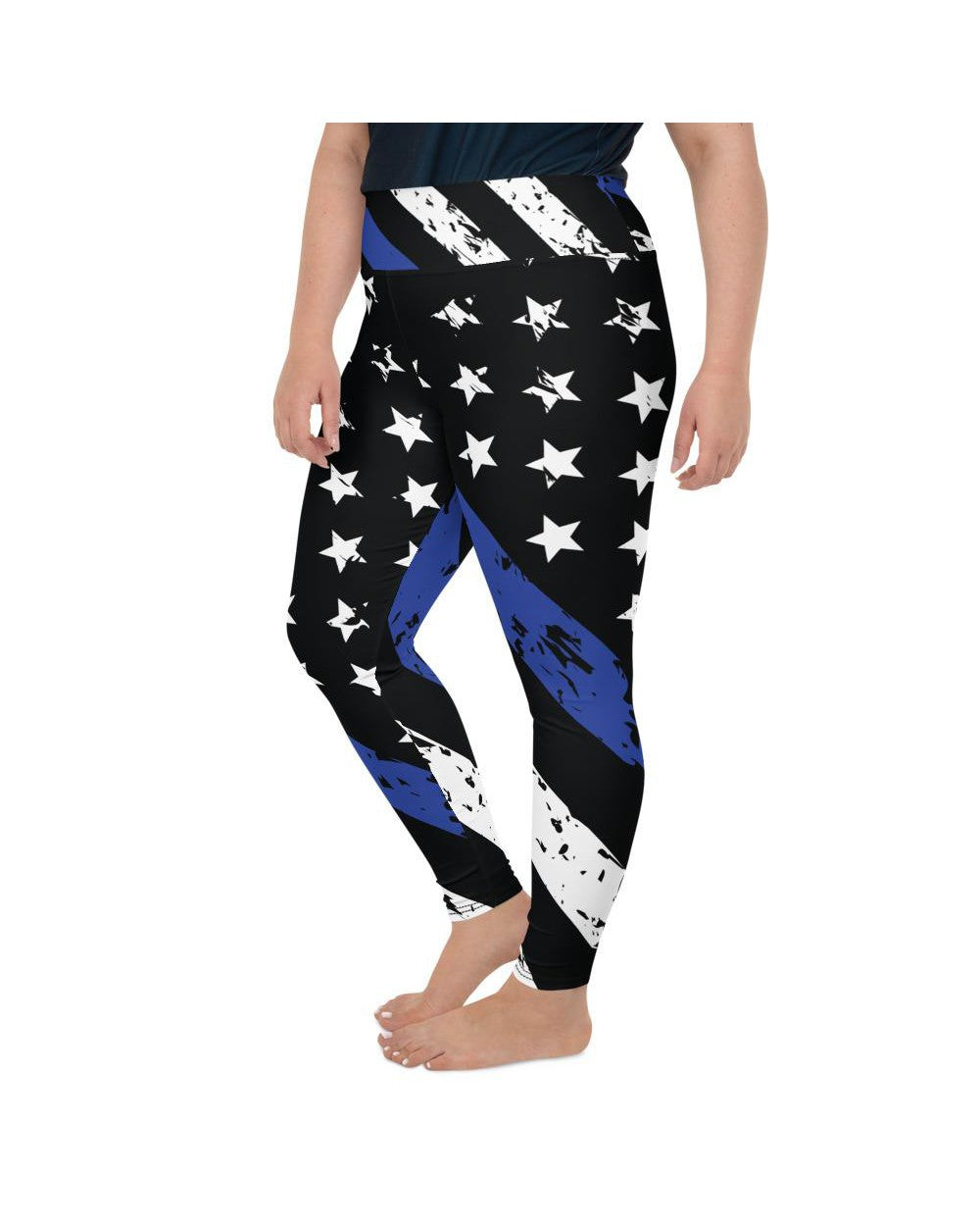 Thin Blue Line Plus Size Leggings Gearbunch