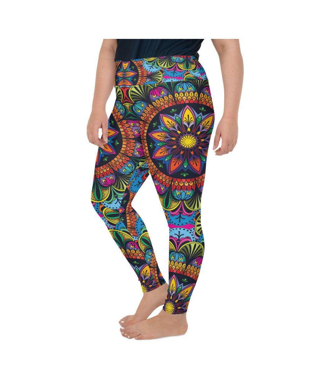 Womens Plus Size Colorful Mandala Red/Blue/Yellow | Gearbunch.com