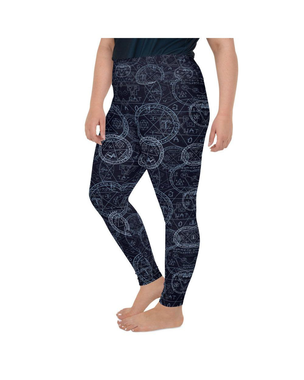 Womens Plus Size Witchcraft Leggings Blue/Navy/White | Gearbunch.com