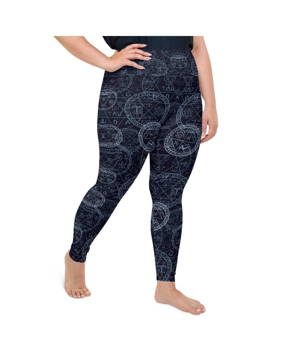 Womens Plus Size Witchcraft Leggings Blue/Navy/White | Gearbunch.com