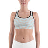 Light Blue & Apricot Wave Sports Bra Gearbunch