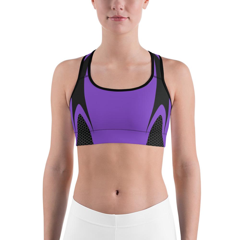 Purple Honeycomb Carbon Sports Bra Gearbunch