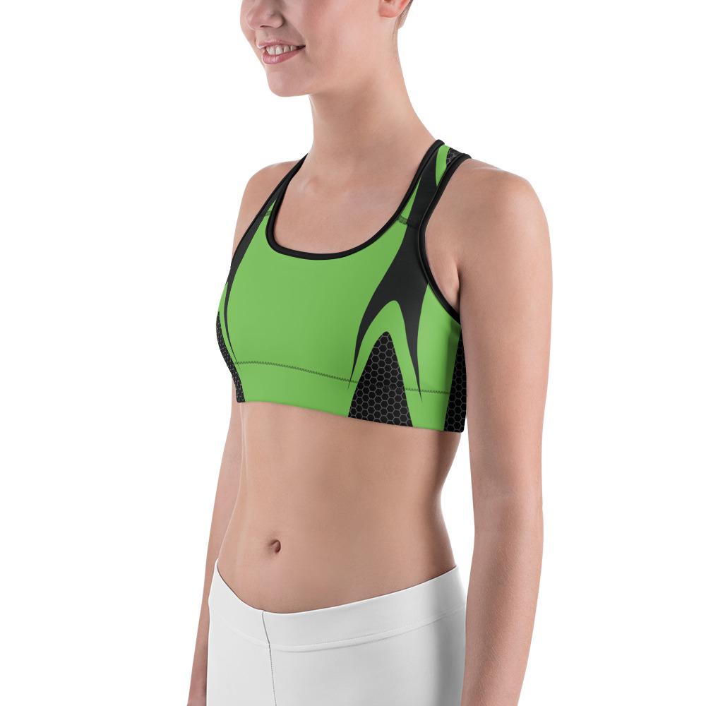 Green Honeycomb Carbon Sports Bra Gearbunch