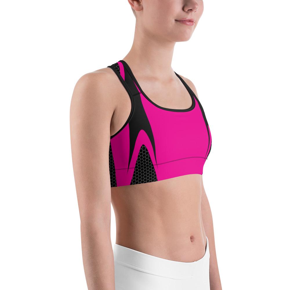 Pink Honeycomb Carbon Sports Bra Gearbunch