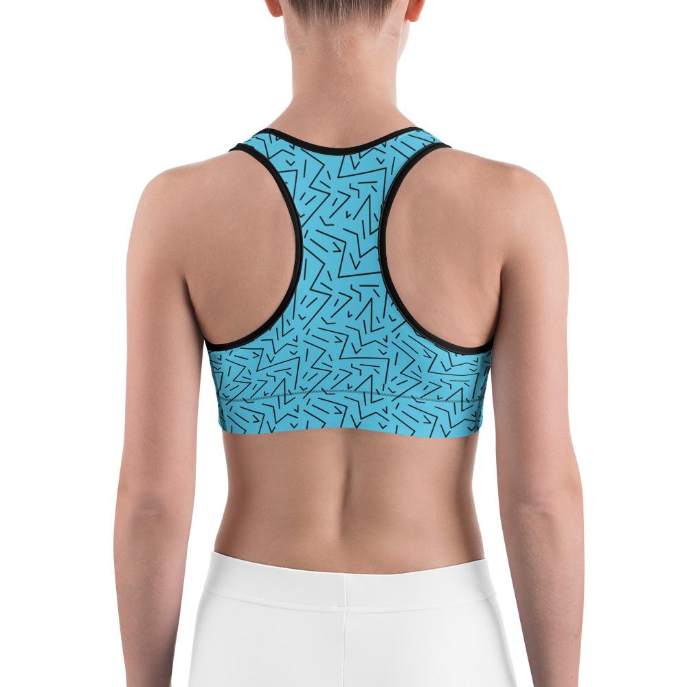 Aqua Black Line Sports Bra Gearbunch