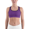 Purple Black Line Sports Bra Gearbunch