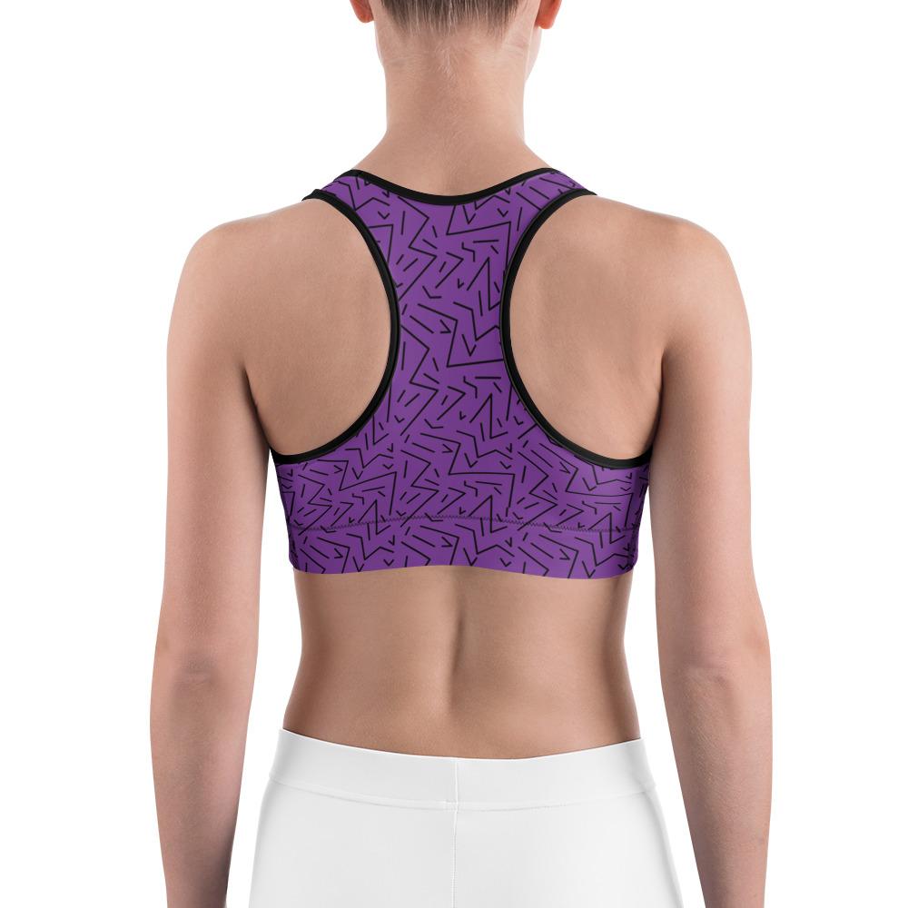 Purple Black Line Sports Bra Gearbunch