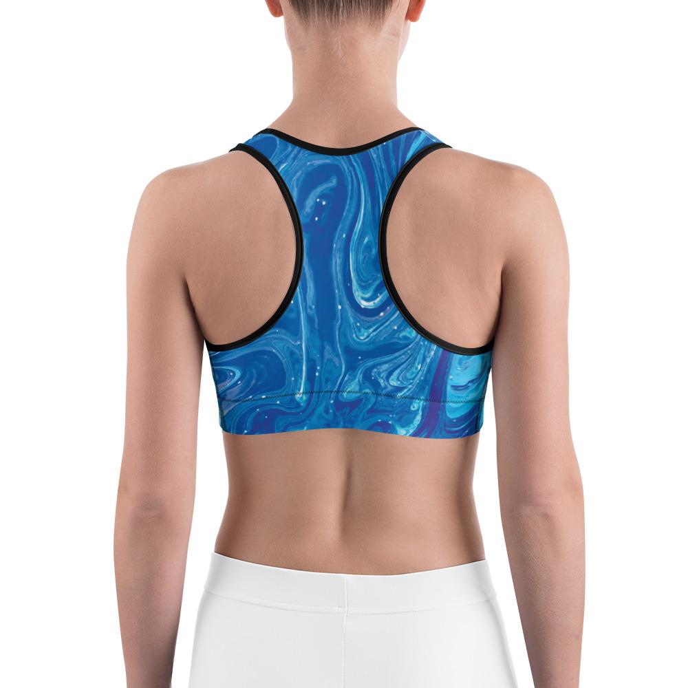 Gearbunch Blue Swirl Sports Bra