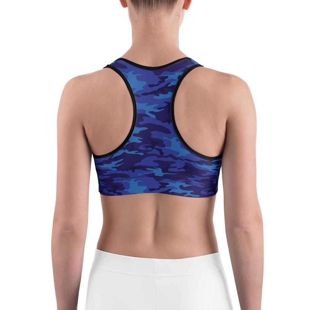 Blue Camo Sports Bra Gearbunch