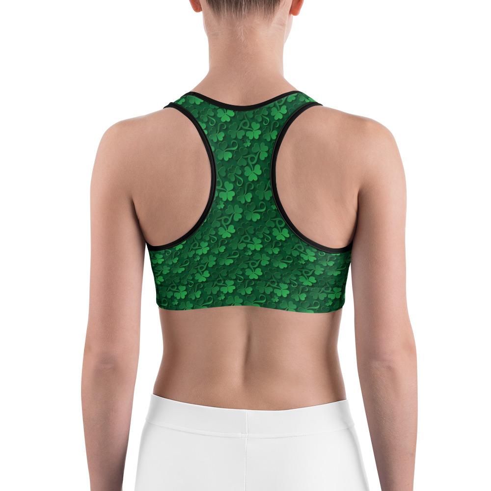 Irish 3D Shamrocks Sports Bra