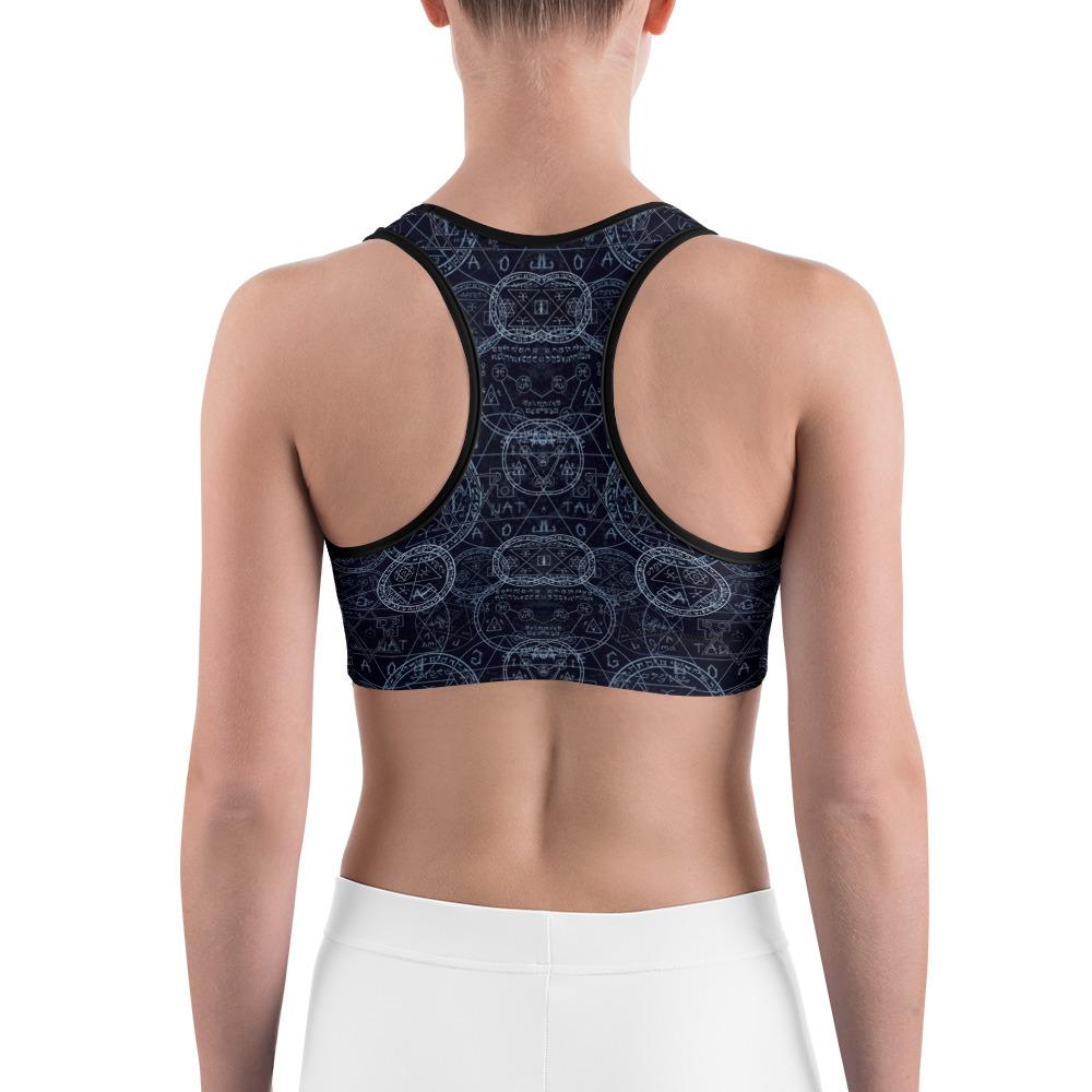 Womens Sports Bra Witchcraft Blue/White/Navy | Gearbunch.com