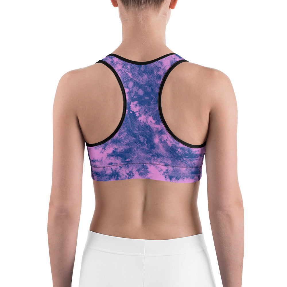 Women's Sports Bra Navy Glaze Blue/Purple | Gearbunch.com