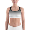 Ombre Black to White Sports Bra Gearbunch