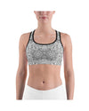 White & Black Mandala Sports Bra Gearbunch