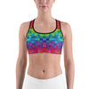 Rainbow Blocks Sports Bra Gearbunch