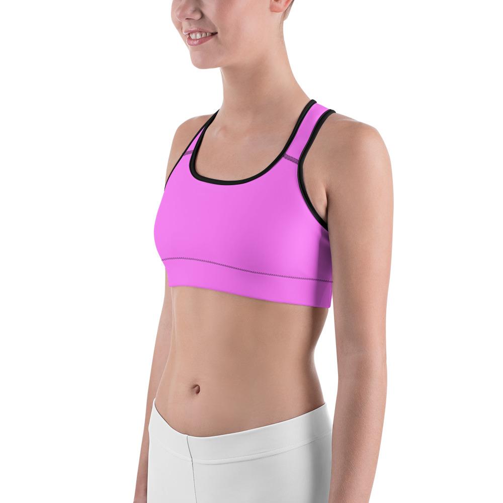 Solid Baby Pink Sports Bra Gearbunch