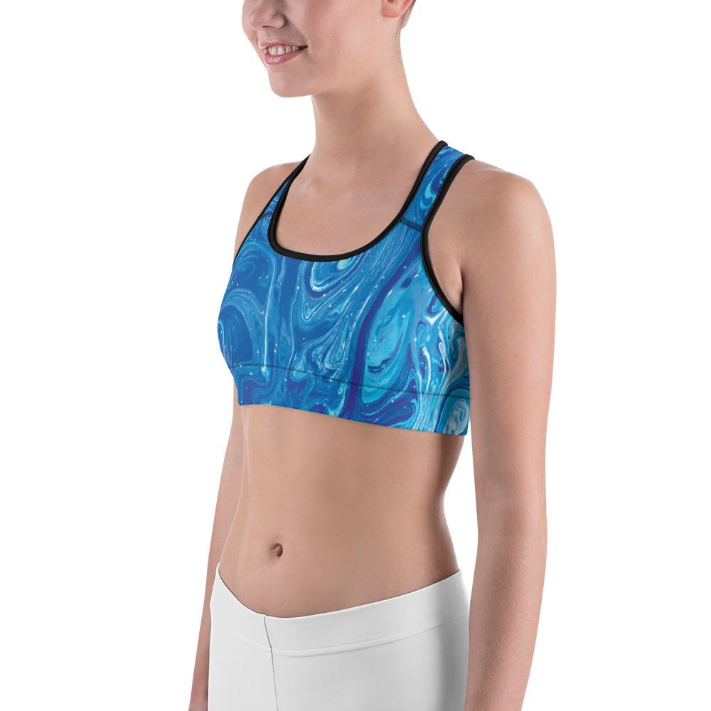 Gearbunch Blue Swirl Sports Bra