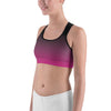 Womens Sports Bra Ombre Black to Pink | Gearbunch.com