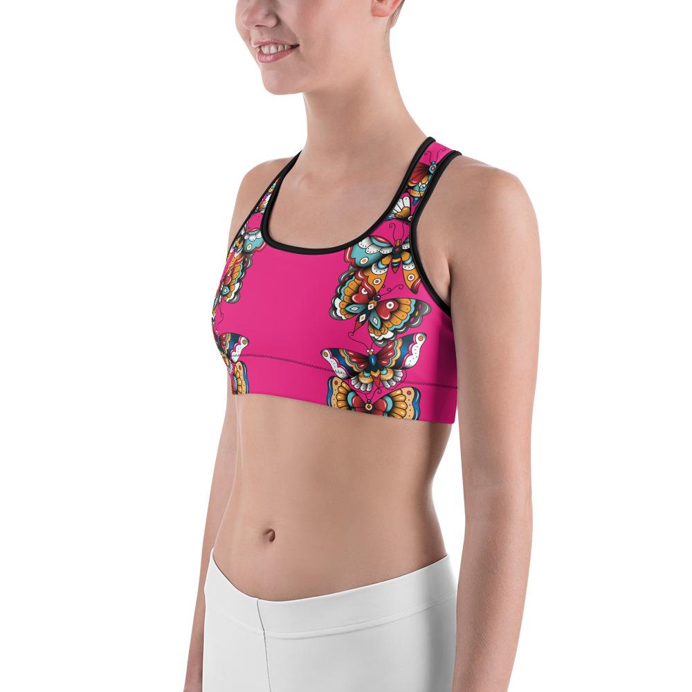 Day of the Dead - Butterflies Sports Bra