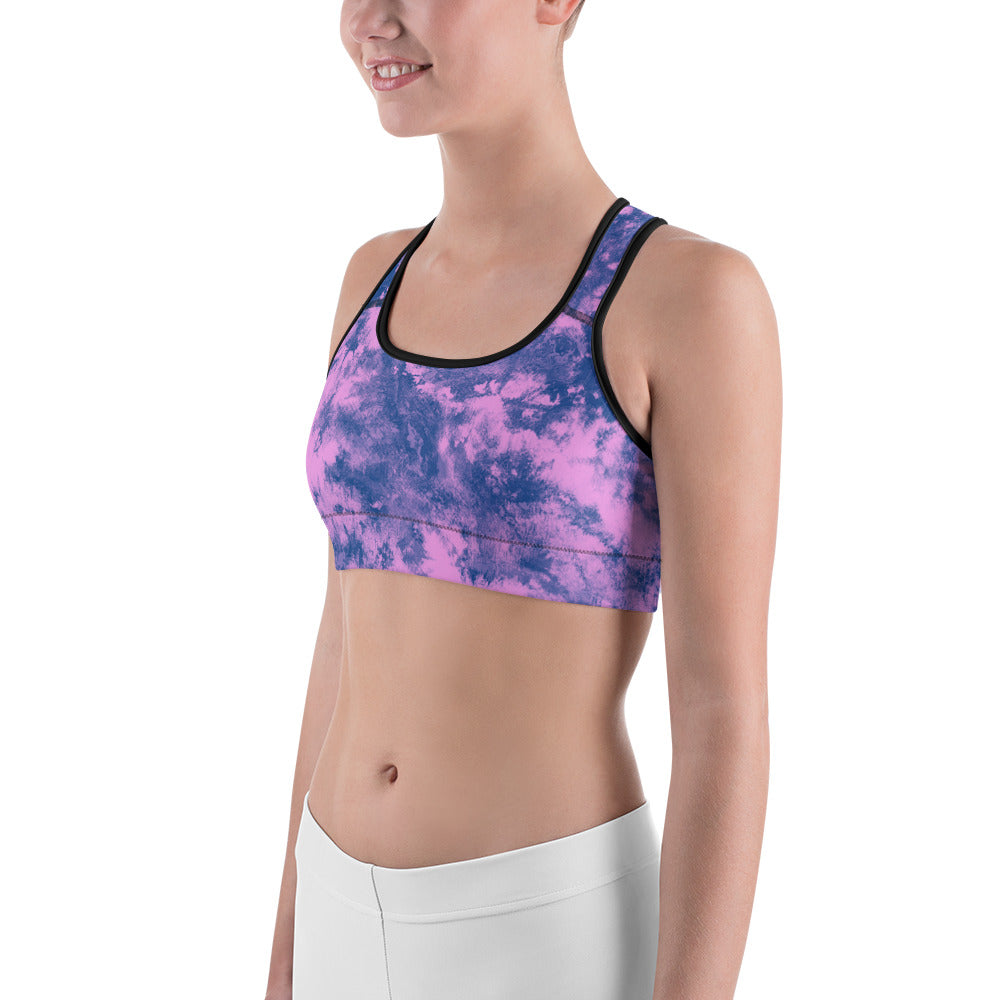 Women's Sports Bra Navy Glaze Blue/Purple | Gearbunch.com