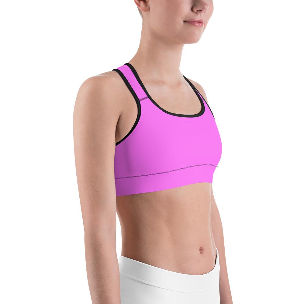 Solid Baby Pink Sports Bra