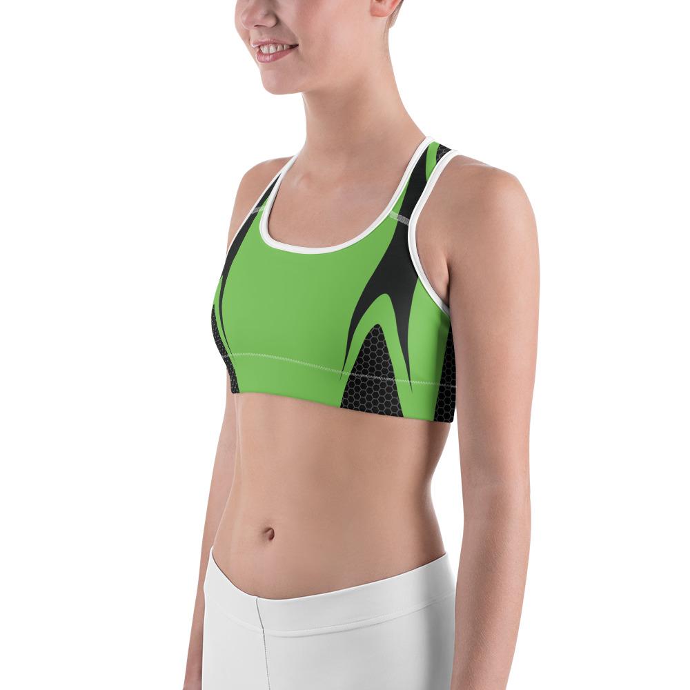 Green Honeycomb Carbon Sports Bra Gearbunch