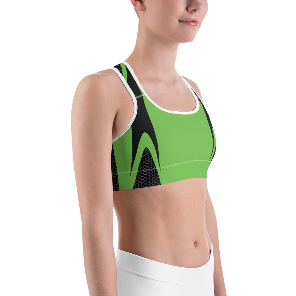 Green Honeycomb Carbon Sports Bra Gearbunch