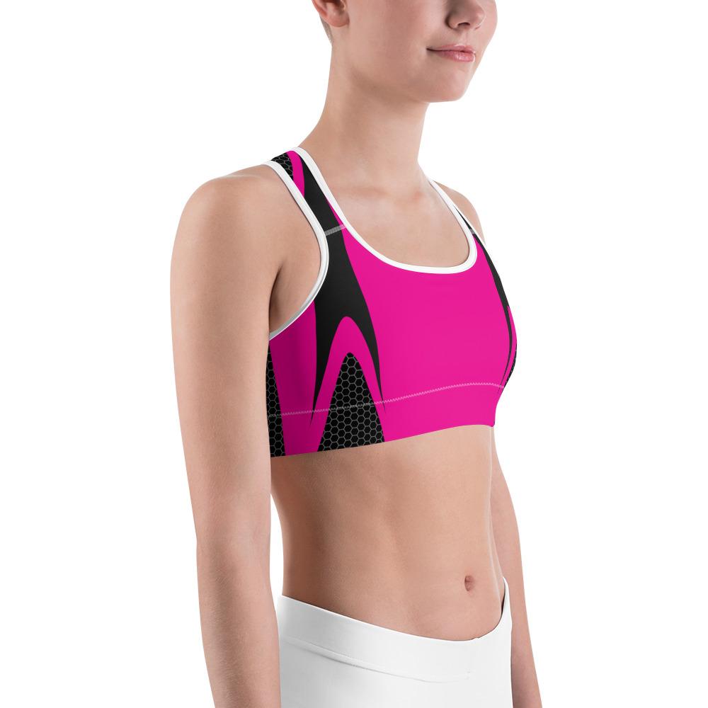 Pink Honeycomb Carbon Sports Bra Gearbunch