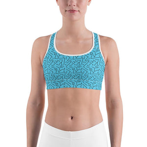 Aqua Black Line Sports Bra Gearbunch