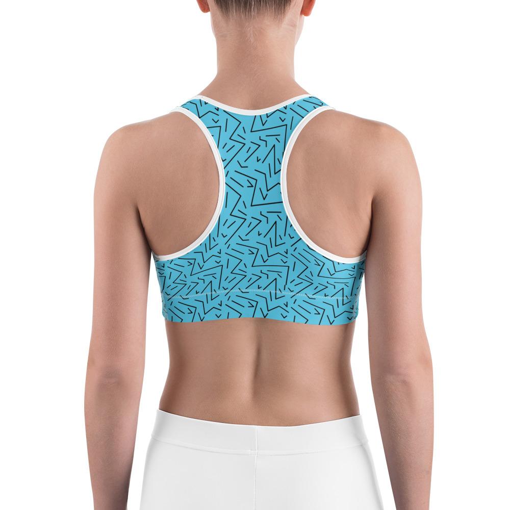 Aqua Black Line Sports Bra Gearbunch