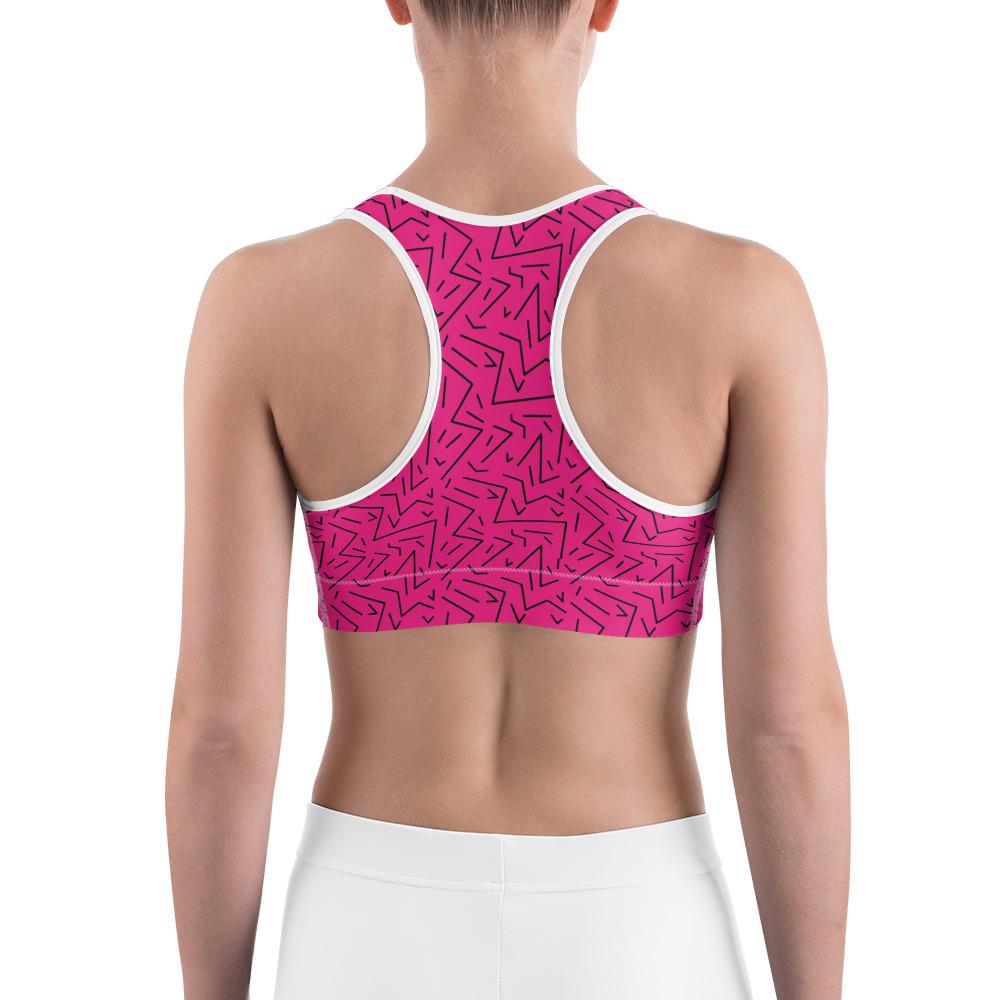 Pink Black Line Sports Bra Gearbunch