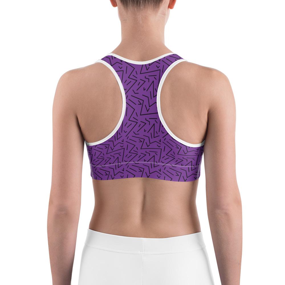 Purple Black Line Sports Bra Gearbunch