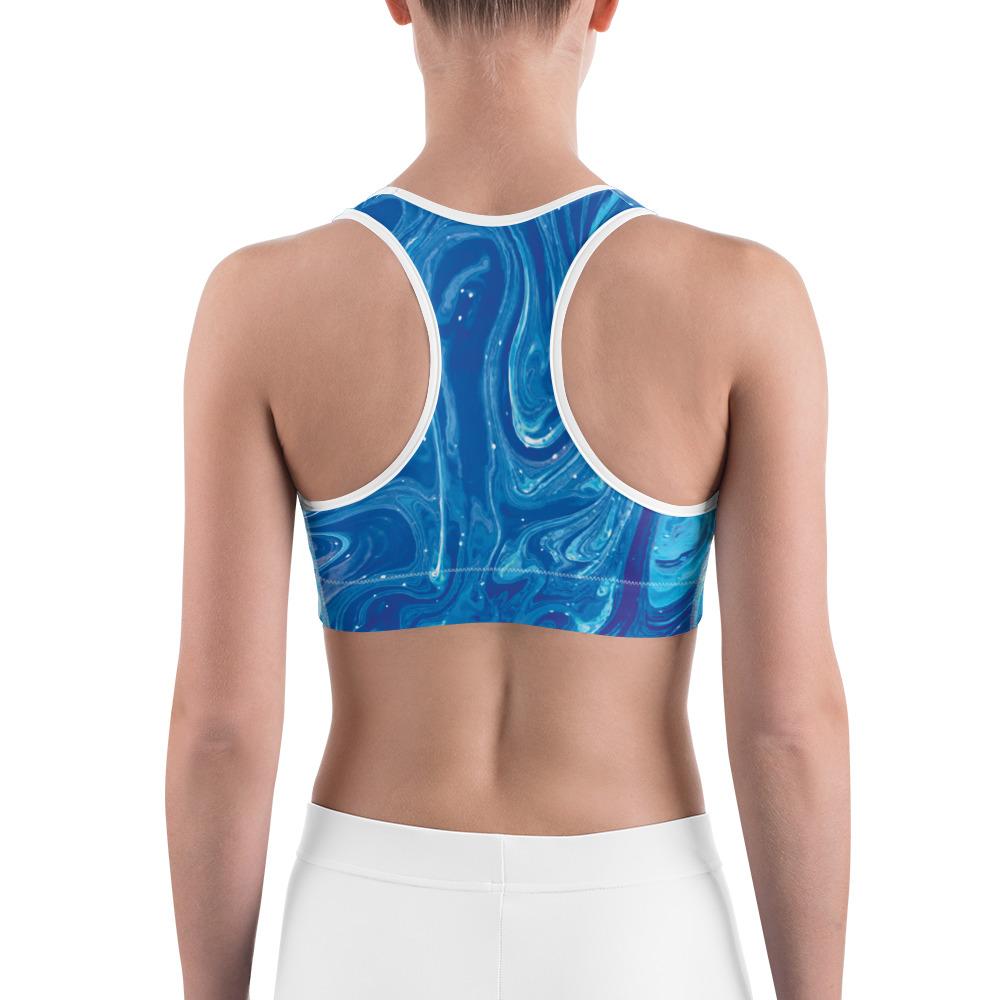 Gearbunch Blue Swirl Sports Bra