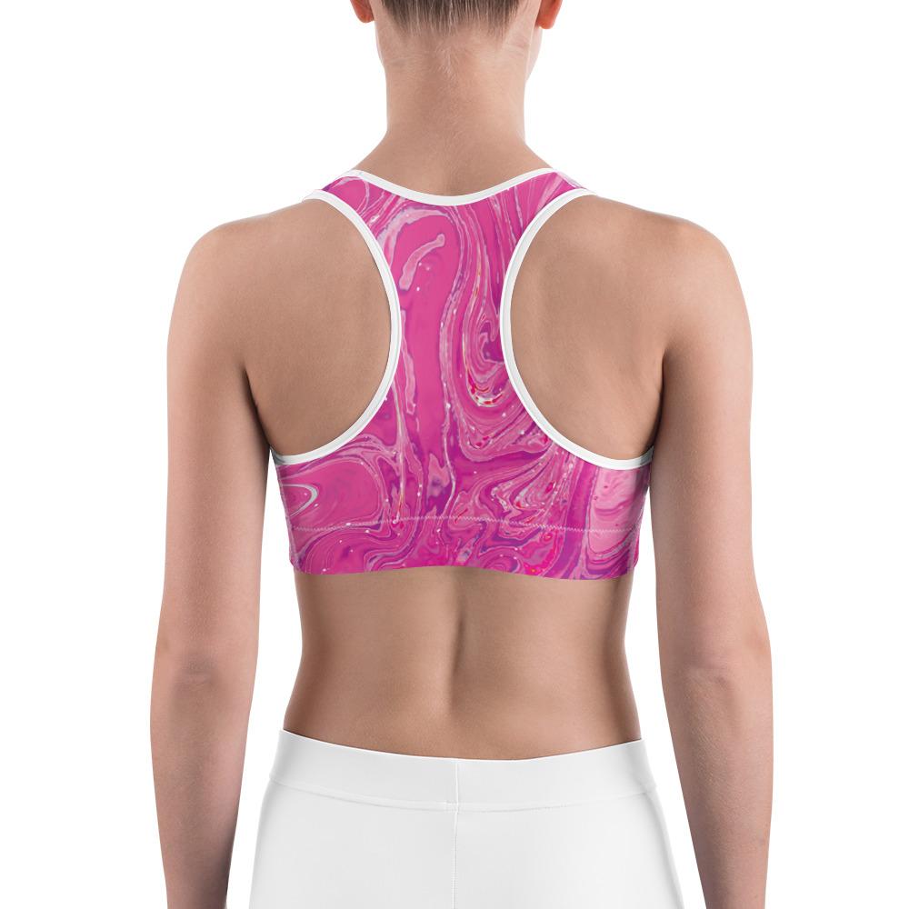 Pink Swirl Sports Bra Gearbunch