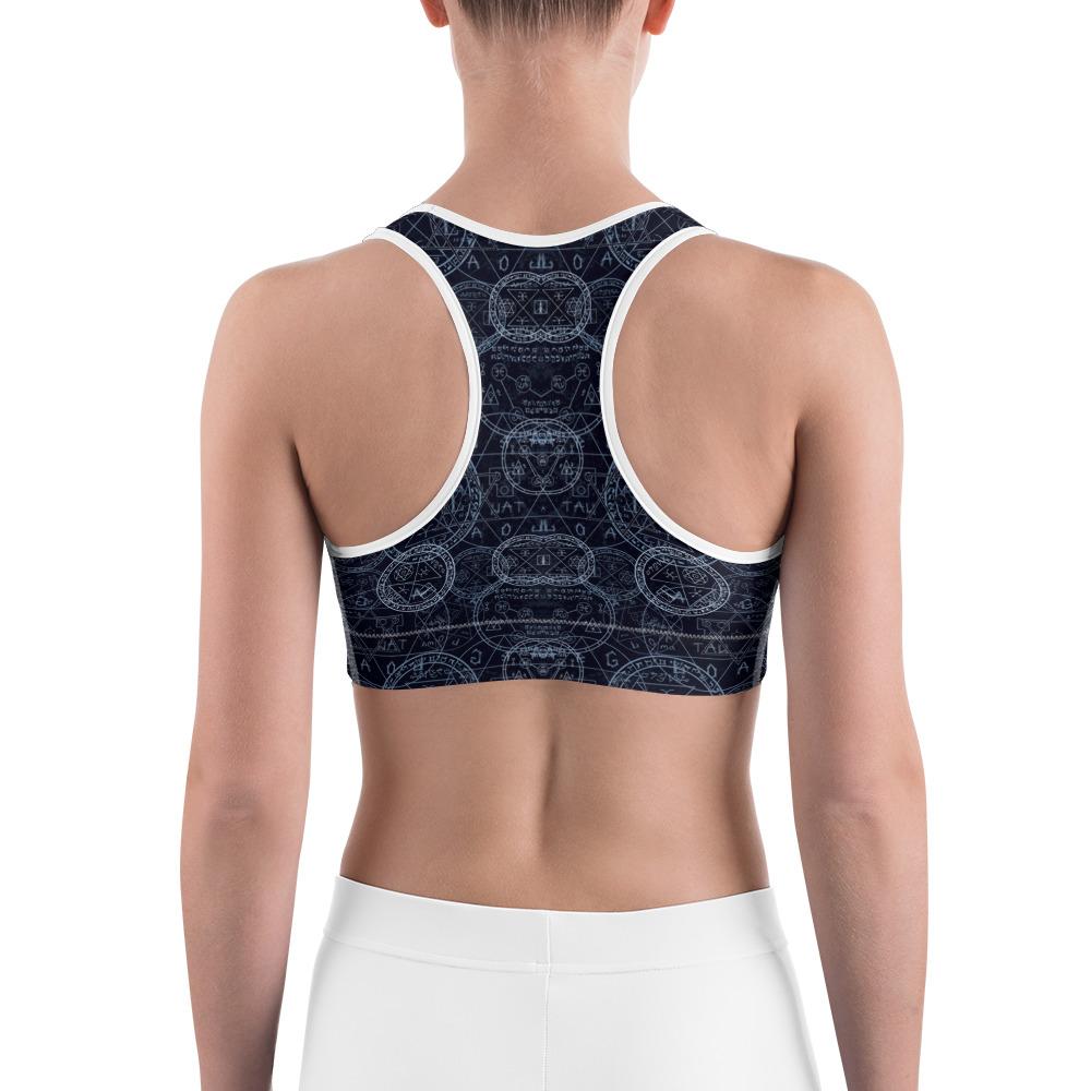 Womens Sports Bra Witchcraft Blue/White/Navy | Gearbunch.com