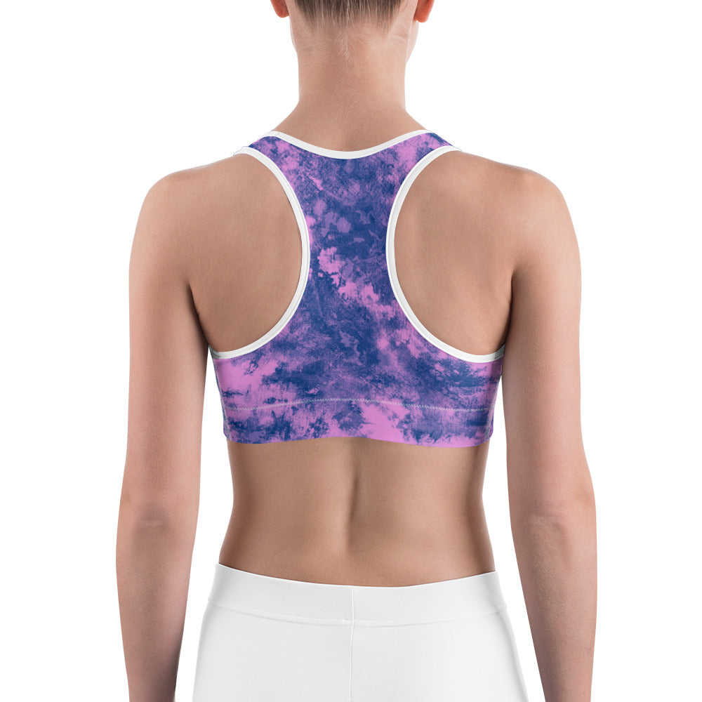 Women's Sports Bra Navy Glaze Blue/Purple | Gearbunch.com