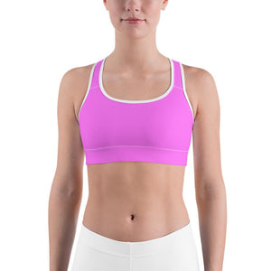 Solid Baby Pink Sports Bra Gearbunch